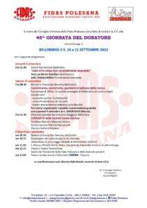 Programma Giornata del Donatore