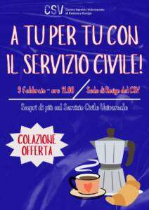 Servizio Civile Universale; Colazione