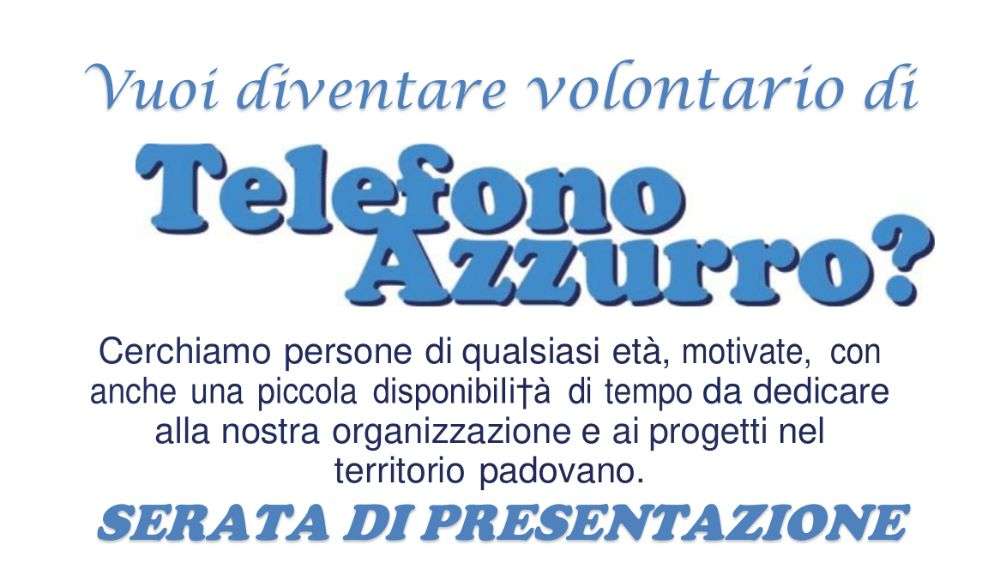 presentazione; Telefono Azzurro