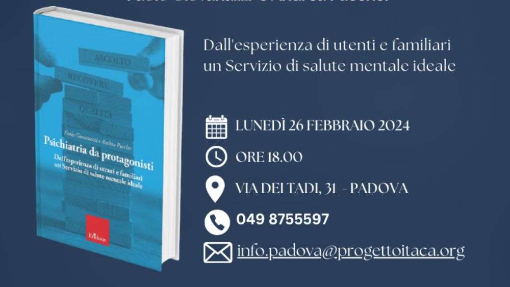 presentazione; psichiatria; libro