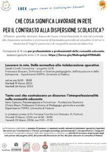 formazione; progetto LUCE; lavorare in rete