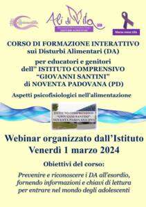disturbi alimentari; corso di formazione