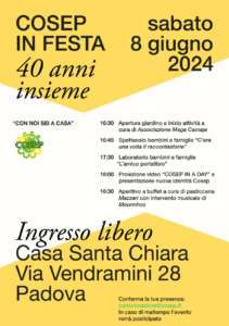 Locandina COSEP 40 anni insieme