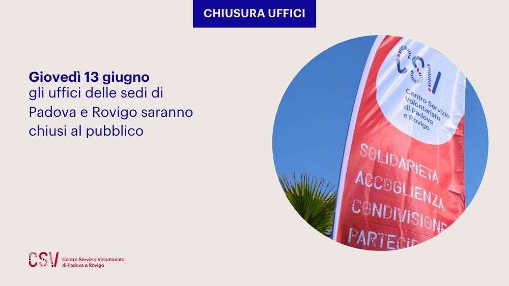 uffici chiusi giovedì 13 giugno