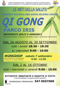 Locandina Adama qigong agosto ottobre Parco Iris