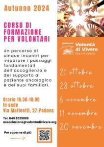volontà di vivere - corso di formazione per volontari