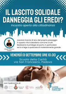 Il lascito solidale danneggia gli eredi? Un incontro aperto alla cittadinanza organizzato da Cucine Economiche Popolari