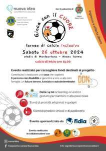 Il 26 ottobre 2024, lo stadio di Abano Terme ospiterà il torneo di calcio "Gioca con il Cuore" per un raccolta fondi
