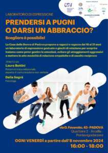 Laboratorio di espressione gestuale intitolato "Prendersi a Pugni o Darsi un Abbraccio? Scegliere è possibile!"