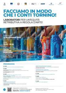 Evento che propone laboratori per un’equità retributiva nell'ambito del progetto P.A.R.I. – Progetti e Azioni di Rete Innovativi