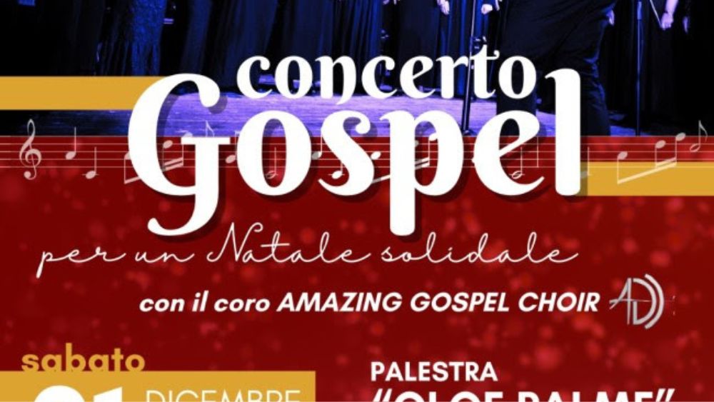 La Pro Loco di Cadoneghe e Franternità Missionaria invitano al Grande Concerto di Natale dell'Amazing Gospel Choir per una serata solidale