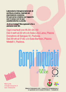 Spettacolo teatrale sulla percezione di sé per scoprire come volersi bene organizzato dall'associazione Alice per i DA.