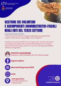 Con il patrocinio del Comune di Polesella, organizziamo un incontro formativo gratuito dedicato agli enti del Terzo Settore (ETS).