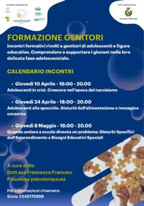 Il gruppo di co-progettazione "G.A.S - Giovani Allo Specchio" ha organizzato una serie di incontri formativi per genitori