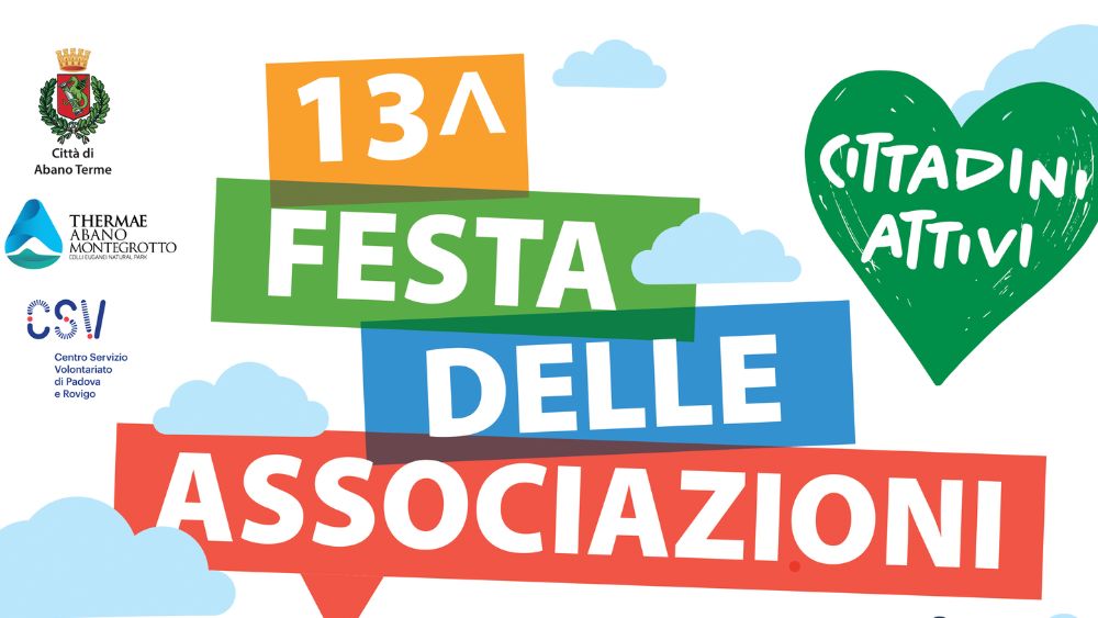 Torna ad Abano Terme la Festa delle Associazioni, giunta alla sua 13ª edizione con una serie di attività ed iniziative per la cittadinanza