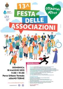 Torna ad Abano Terme la Festa delle Associazioni, giunta alla sua 13ª edizione con una serie di attività ed iniziative per la cittadinanza