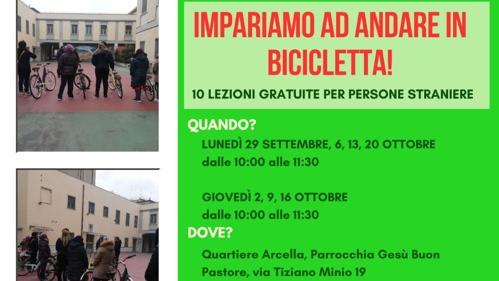 Impariamo ad andare in bicicletta: un corso gratuito per persone straniere all’Arcella organizzato da Amici dei Popoli
