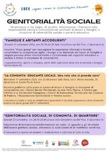 Un ciclo di incontri per riflettere e agire sulla responsabilità adulta e comunitaria verso i minori e le famiglie in situazione di vulnerabilità sociale ed educativa