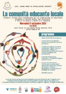 La comunità educante locale. Una rete che si prende cura