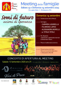 Meeting delle Famiglie, appuntamento annuale promosso dall’associazione per riflettere insieme su temi di attualità globale e solidarietà