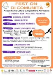 Fest-ON di Comunità: una giornata di luce e condivisione al Parco della Mela Rossa