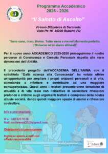 Il progetto Accademia dell'Anima propone un percorso di conoscenza e crescita personale rispetto alle varie dimensioni dell'anima