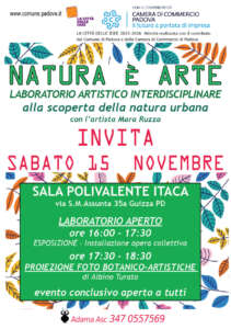 "Natura è arte", laboratorio artistico interdisciplinare alla scoperta della natura urbana con l'artista Mara Ruzza