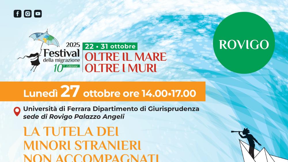 A Rovigo tre giornate del Festival della Migrazione: tutela, racconti e buone pratiche. Incontro del 27 ottobre
