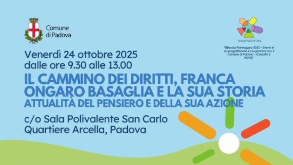 La Casa delle donne di Padova organizza un convegno in occasione dell'anniversario dell'intitolazione del Parco di Padova a Franca Ongaro Basaglia 