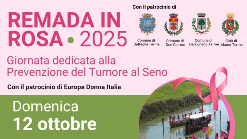 Noi e il Cancro - Volontà di Vivere organizza la "Remada in Rosa", un evento dedicato alla prevenzione del tumore al seno